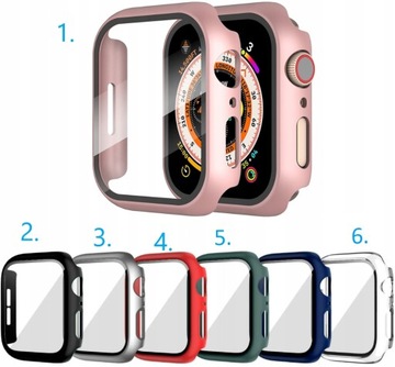 Чехол со встроенным стеклом|2 в 1|для Apple Watch 4/5/6/SE 40 мм|ЦВЕТА