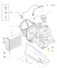 Гайка корпус отопителя, m6 opel vivaro-b оригинальный номер 93861119 Киев, фото thumb