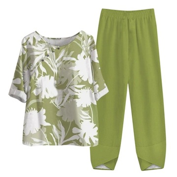 DAMSKI GARNITUR CASUAL PRINTS LNIANY GUZIK KOSZULA