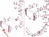 Mercedes-benz ml w164 радиатор интеркулер a1645001900 оригинальная в Украине, фото thumb