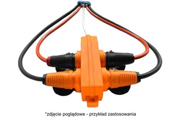 Przedłużacz PUR H07BQ-F 3x2,5 1m Z ROZGAŁĘŹNIKIEM