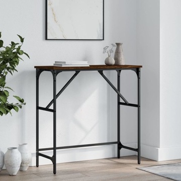КОНСОЛЬНЫЙ СТОЛ ИЗ КОРИЧНЕВОГО ДУБА 75X32X75CM
