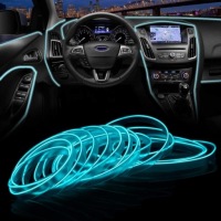 5m світловод  el wire led rgb стрічка ремінь освітлення салону usb 7 кольорів Зі Шроту, фото thumb