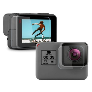 Закаленное стекло 9H Protective SHOOT для камеры GOPRO 7 6 5 Черное (XTGP519)