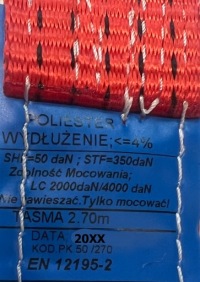 Купить Ремни транспортный 3 крюки dwupalczaste узкие красные с колодка 4t/3m/50 z2, фото thumb