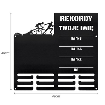 Вешалка для медалей и стартовых номеров TRIATHLON RECORDS наименование 332.1