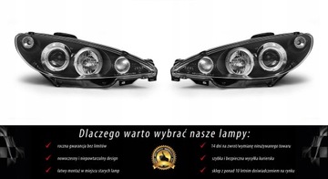 фото thumb №2, Лампи фари do peugeot 206 od 2002 кільця