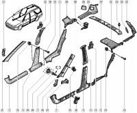 фото thumb №7, Кліпса захист стійка renault laguna оригінальний номер 7703077360