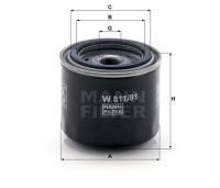 Фільтр оливи mann фільтр w 811/81 Ціна, фото thumb