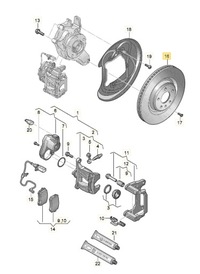 фото thumb №2, Диски гальмівні набір зад audi q7 sq7 q8 sq8 4m 350mm оригінал aso