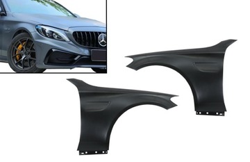 фото thumb №14, Mercedes w205 c63 sedan bodykit бампер решітка радіатора пороги 2015-2020 c 63 набір