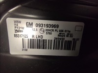 фото thumb №12, Лампа передняя перед opel agilla b 093193969