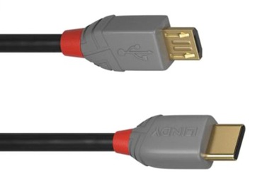 Кабель USB 2.0 тип C — Micro B Lindy 36891 1 м