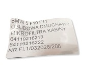 Крышка фильтра салонный корпус вентилятор bmw 5 f10 f11 64119216213 Недорого, фото thumb