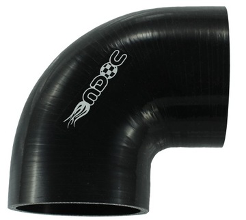 MDC SILICONE ELBOW 89mm 90s ЧЕРНЫЙ турбовпускной коллектор