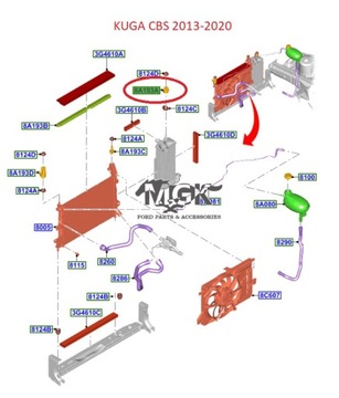 фото thumb №14, Кріплення верхній інтеркулер c-max _ focus _ kuga _ 1781663 _ bv61-8a194-hb