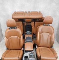 фото thumb №12, Audi q7 4m сиденья заднее сиденье обшивки коричневые 7 человек