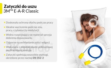 Беруши 3M Ear Classic со шнурком, 20 пар