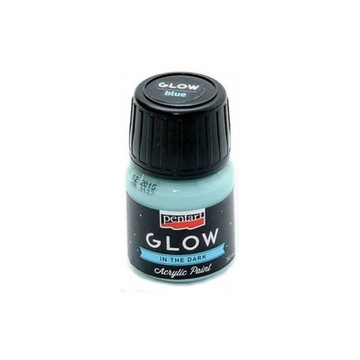 СВЕТЯЩАЯСЯ В ТЕМНОТЕ акриловая КРАСКА Glow blue 30 мл - Pentart