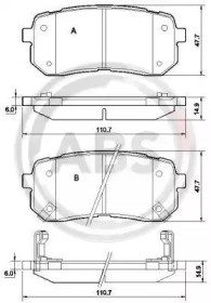 фото thumb №1, A.b.s. 37619 набор тормозные колодки тормозных, тормоза дисковые