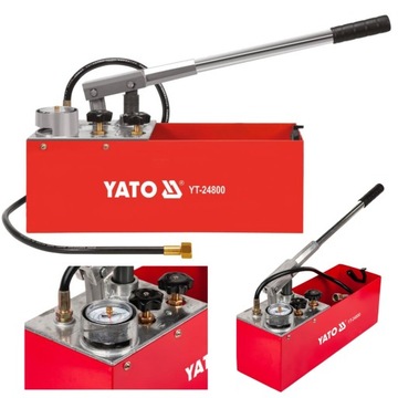РУЧНОЙ НАСОС YATO ДЛЯ ИСПЫТАНИЙ ДАВЛЕНИЕМ 50 БАР 12 Л