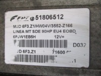 Fiat linea 1.3jtd mutlijet90km 199a3000 бортовий комп'ютер двигуна 51806512 в Україні, фото thumb