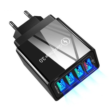 БЫСТРОЕ ЗАРЯДНОЕ УСТРОЙСТВО ДЛЯ ТЕЛЕФОНА QUICK CHARGE 3.0 4X USB 3.5A