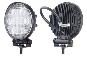 КРУГЛАЯ РАБОЧАЯ ЛАМПА 6-LED 10-30V 1300LM FI-116MM