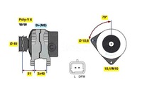 фото thumb №1, Генератор 14v 80a citroen c2 c2 enterprise c3 i