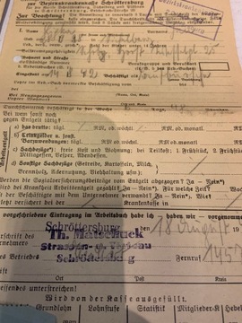 ДОКУМЕНТЫ 3 ШТ. ПЛОЦК ШРОТЕРБУРГ ВОСТОЧНО-ПРУССКАЯ 1942,43,44