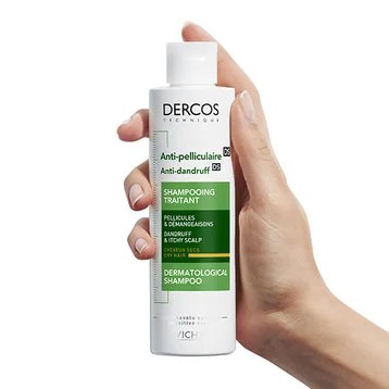 VICHY DERCOS Шампунь против перхоти для сухих волос.