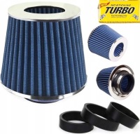 фото thumb №1, Спортивный фильтр воздуха конусный фильтр do автомобильный хром niebieski + 3 адаптеры