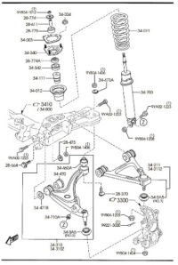 фото thumb №2, Важіль перед mazda rx-8 fe se 2003-2012 new оригінальний номер