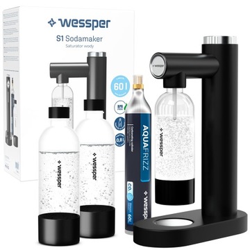 Карбонизатор газированной воды Wessper S1 Sodamaker + картридж + 3 бутылки по 0,8 л