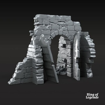 Grey Castle Scenery with Casualties V1 - 3dmonkeypl