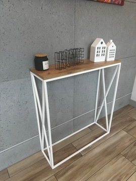Консоль туалетного столика INDUSTRIAL LOFT 80Х25х90 БЕЛЫЙ