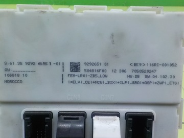 фото thumb №5, Bmw 1 f20 1.6 b 12r 11-15 3d модуль блок керування fem 9292651 116ri-001052