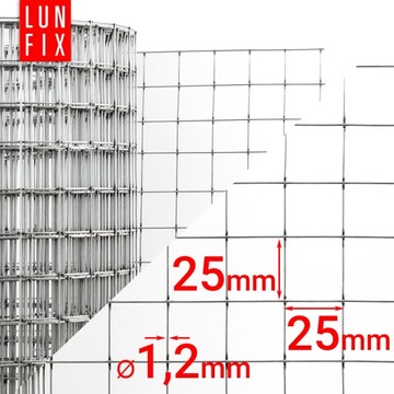 Племенная сетка 1м 100см сварная оцинкованная 25х25 1м
