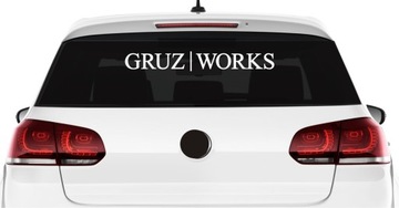 Наклейка на автомобиль GRUZ WORKS Shit Box на переднее и заднее стекло *Цвета *60см