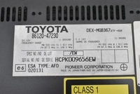 фото thumb №7, Радио радиопроигрыватель cd rds mp3 wma 86120-47230 toyota prius 2 ii xw20