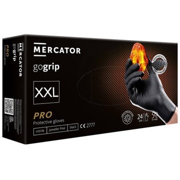 Нитриловые перчатки GOGRIP GO GRIP Черные перчатки для мастерских Черные XXL