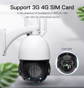 5MP PTZ-КАМЕРА GSM 3G 4G ИНТЕРНЕТ С SIM-КАРТОЙ