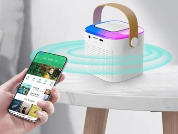 НАБОР КАРАОКЕ BLUETOOTH МИКРОФОН ДИНАМИК БЕСПРОВОДНОЙ ПОРТАТИВНЫЙ USB AUX