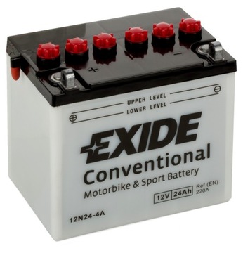 Аккумулятор EXIDE 12N244A 12В 24Ач 220А L+ ВОЗМОЖНА ДОСТАВКА МОНТАЖ