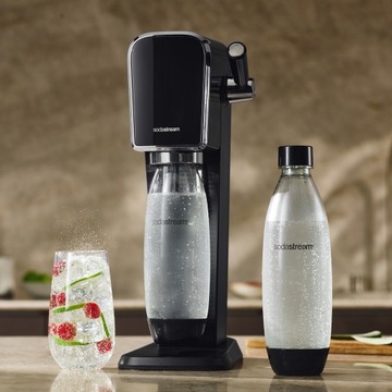 САТУРАТОР SODASTREAM ART | 3x БУТЫЛКА 1Л +2x 0,5Л +2x БУТЫЛКА +СИРОПЫ +СОЛОМКА