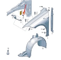 фото thumb №1, Vw taigo cs передняя часть fender деформационный element 2g5809471