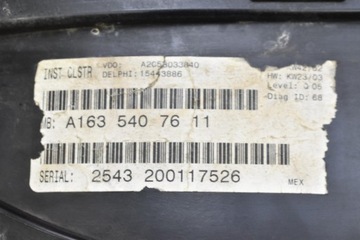 фото thumb №9, Спідометр  прилади автомат eu a1635407611 mercedes ml w163 4.0 cdi 250 km рестайлінг