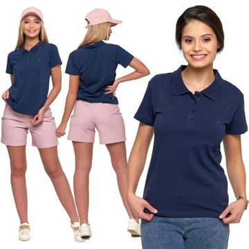 MORAJ Koszulka POLO damska T-shirt polówka BAWEŁNA PREMIUM - M