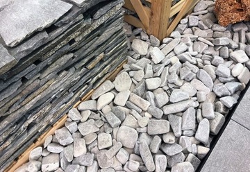 Греческая декоративная крупа FISH STONE серая 6-10см 500кг