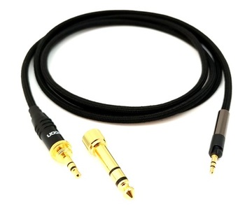 HD560S ręcznie wykonany kabel 3,5mm + 6,3mm oplot
